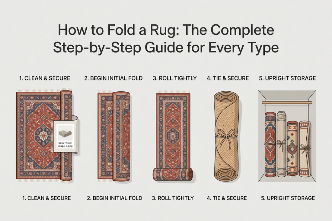 how to fold a rug