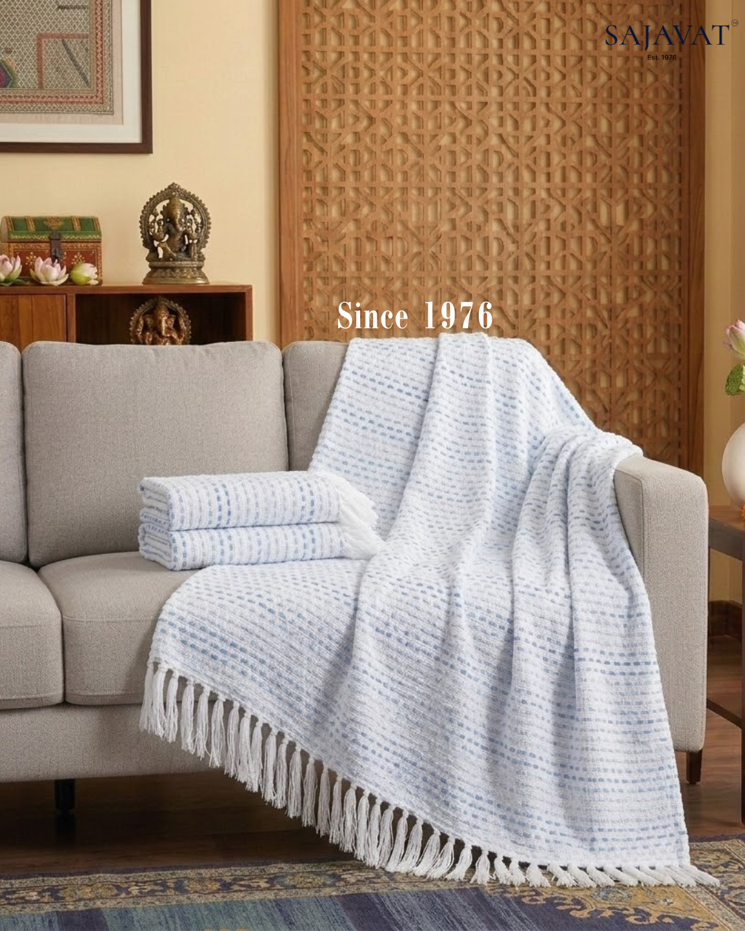 Blue Multi Throw
