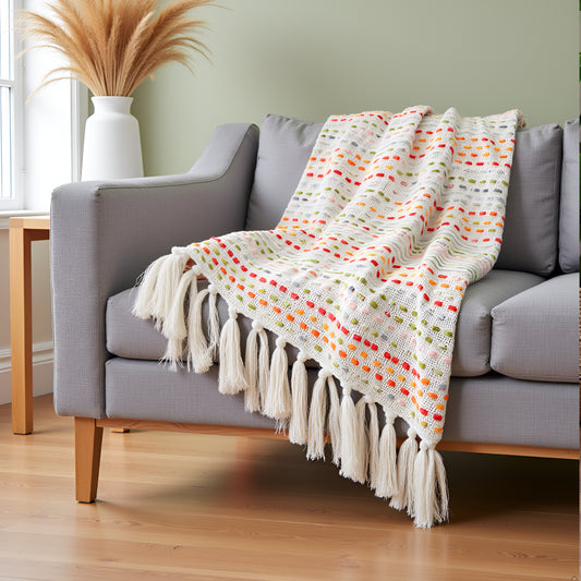 Pure Cotton Parchment Multi Throw