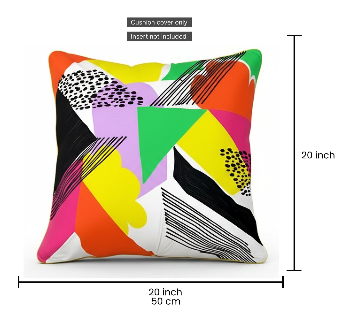 Multicolor Cushion Cover 20"x20"