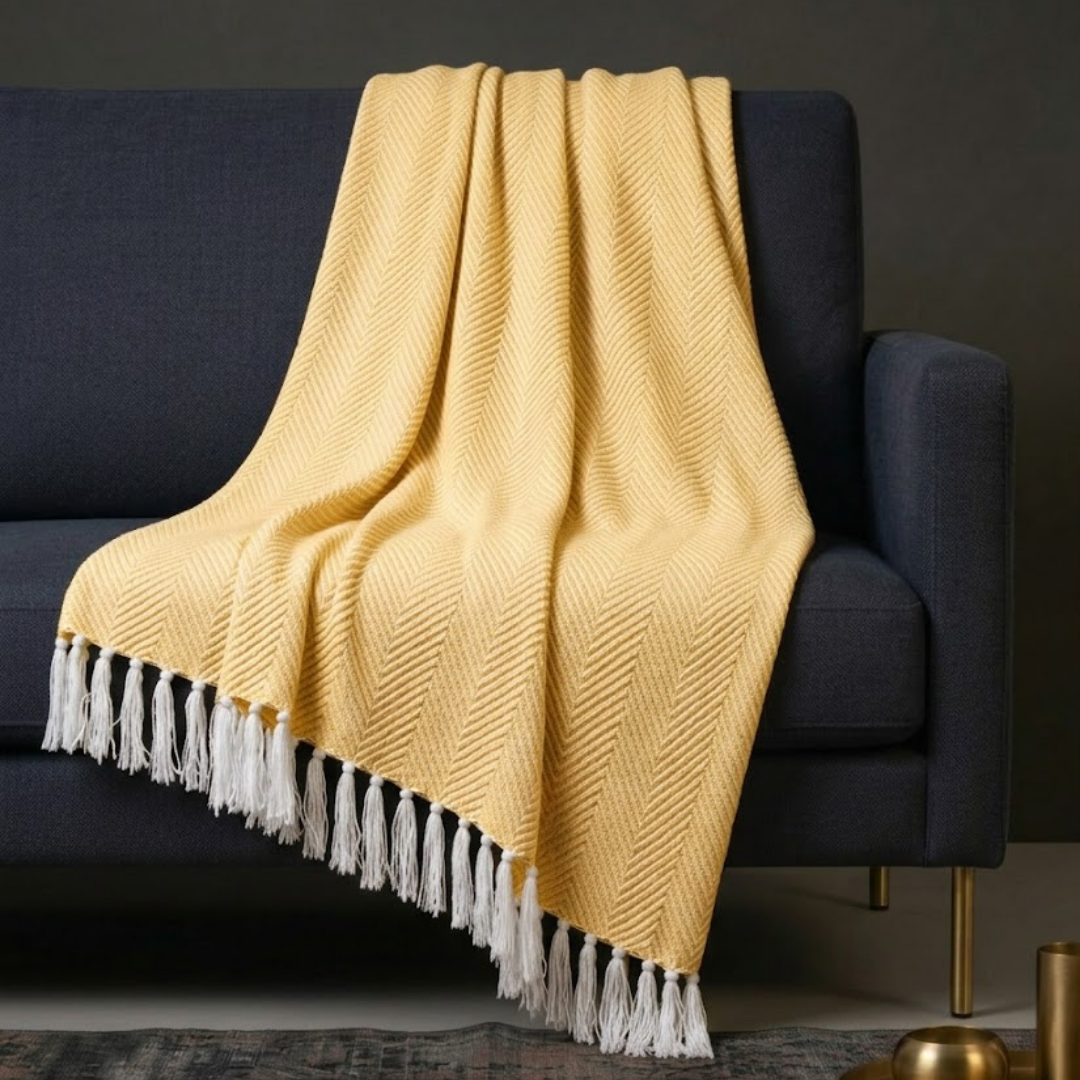 Yellow Zig zag  Throw