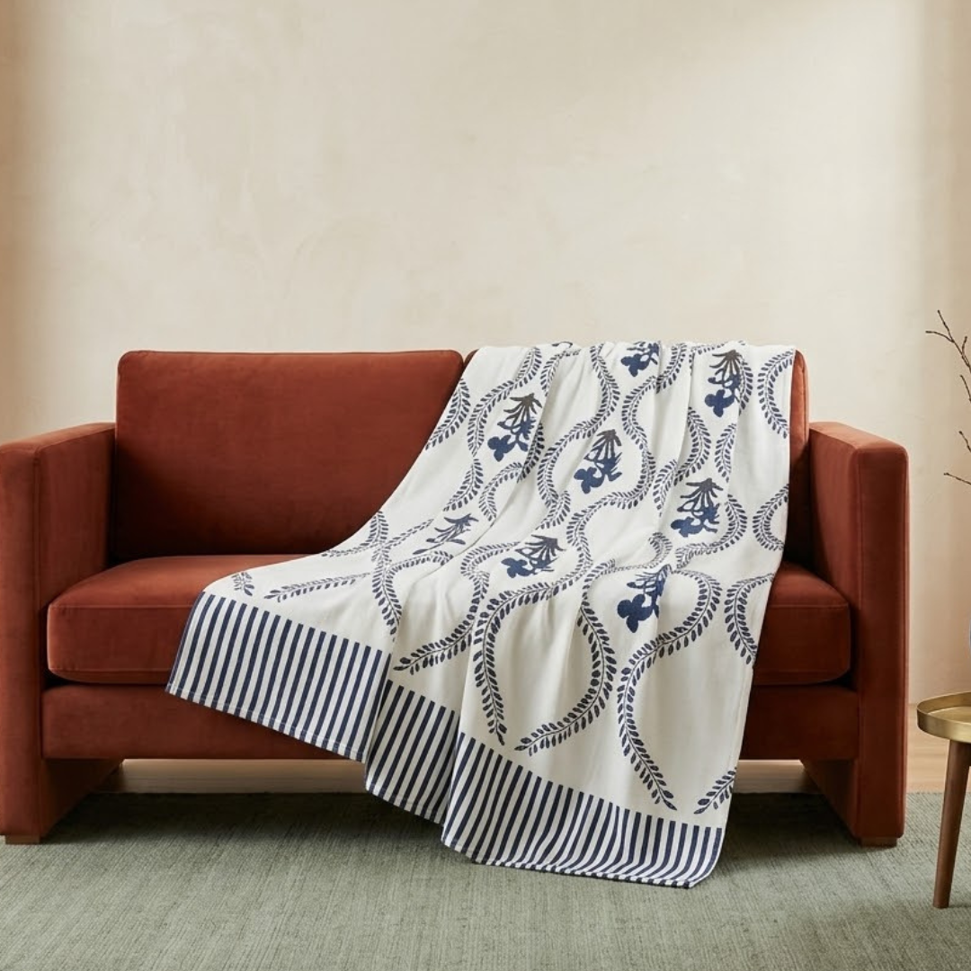 Slub Printed Throw