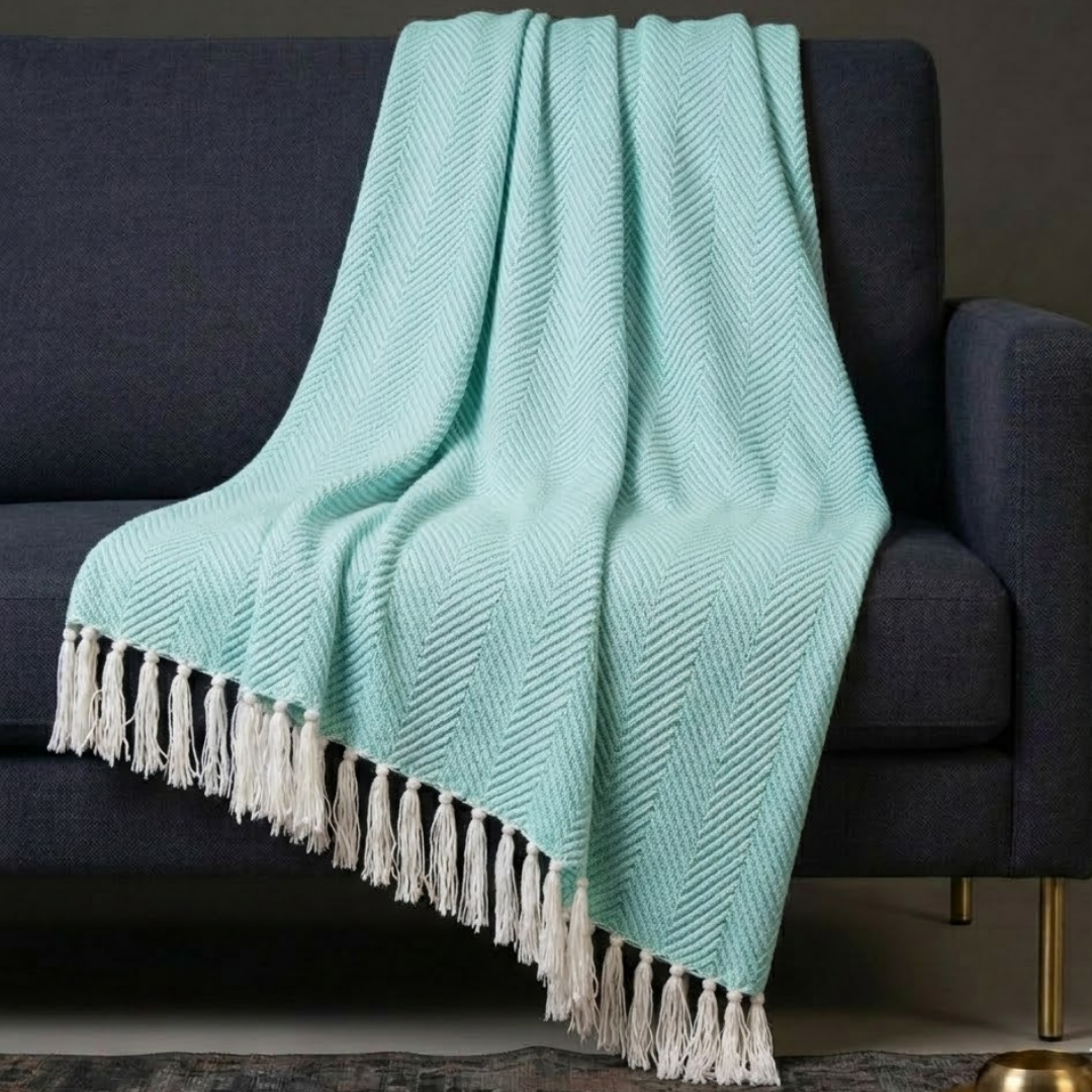 Green Sofa Throw