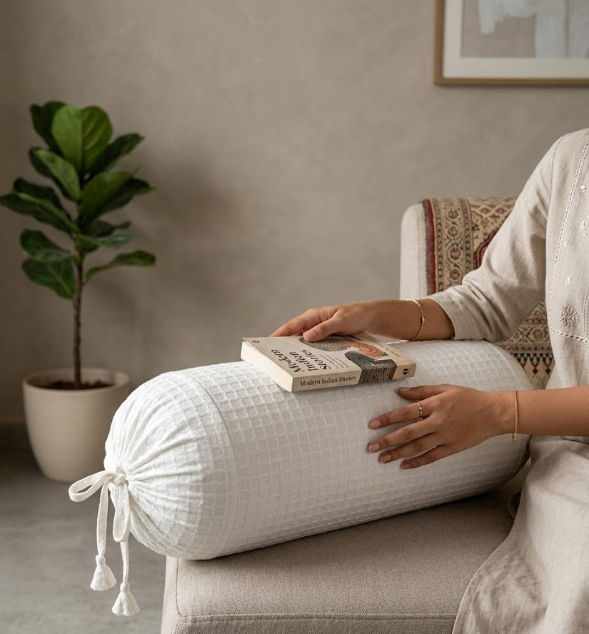 White Bolster Cover