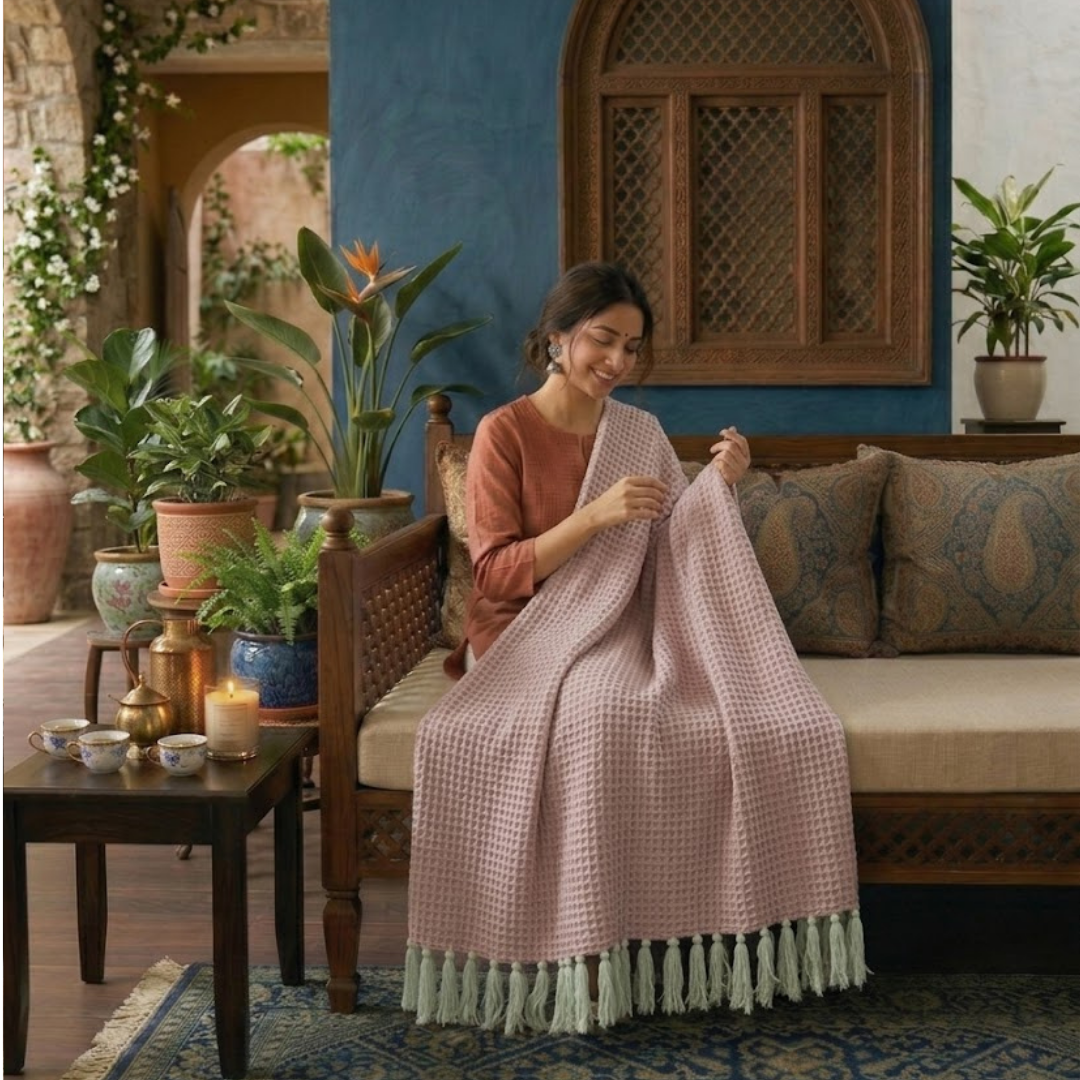 Baby Pink All-Season Throw