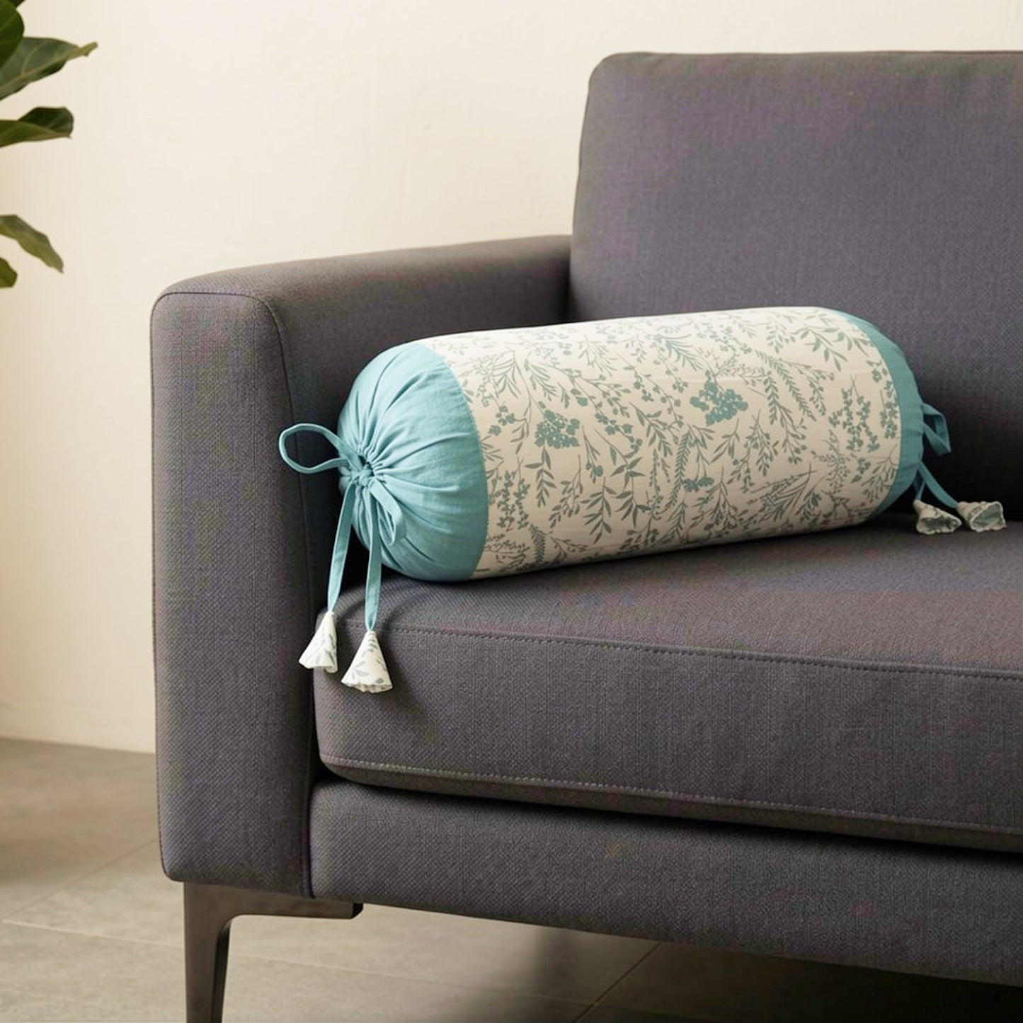 Seafoam Green Cotton Bolster Cove