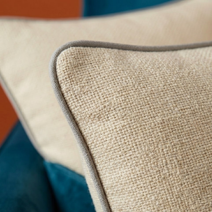 Beige Throw & 2 Cushion Covers