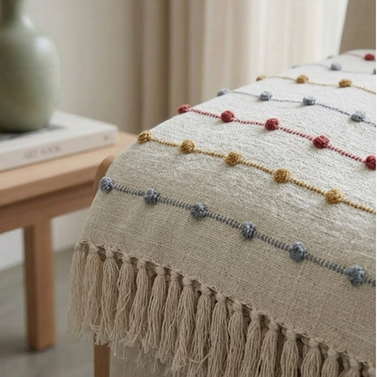 Beige Multi Throw