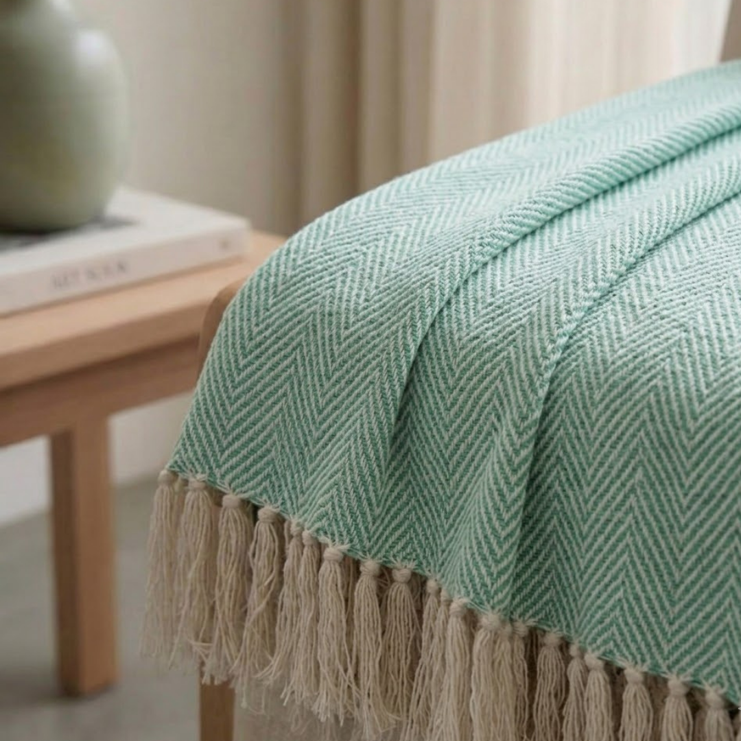 Green Sofa Throw