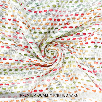 Slub Cotton White Throw