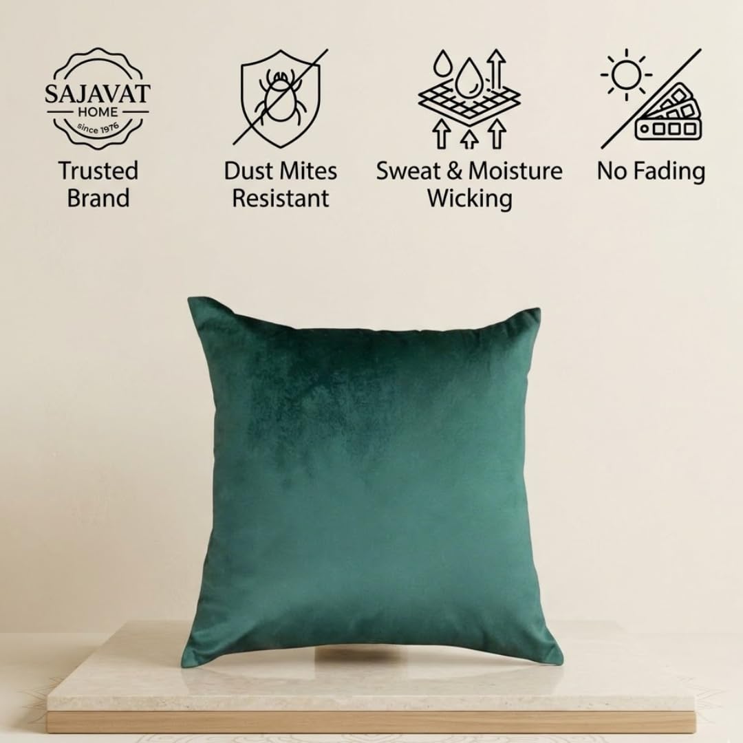 Green Cushion Cover Set of 2