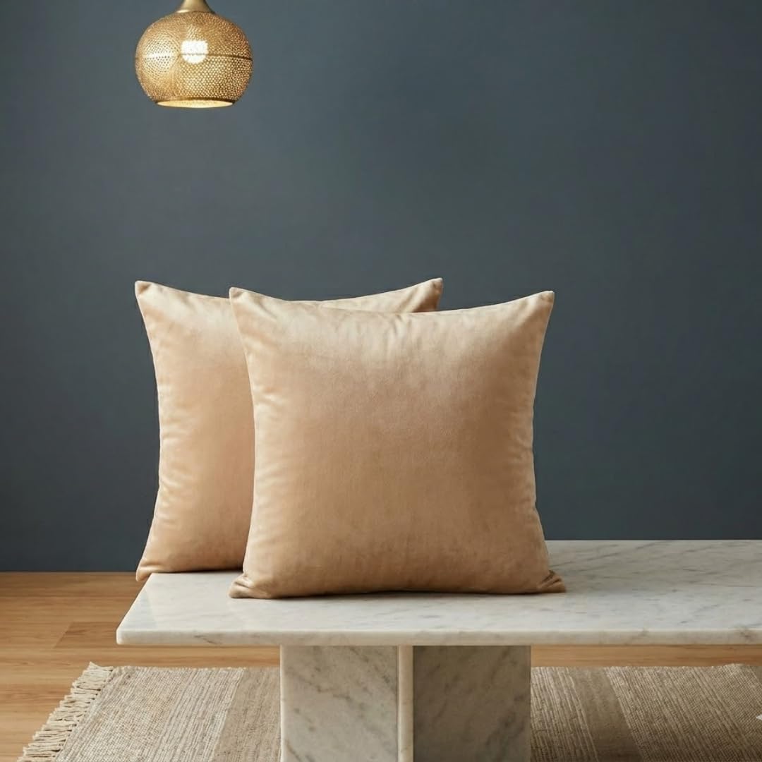 Light Orange Cushion Cover Set of 2