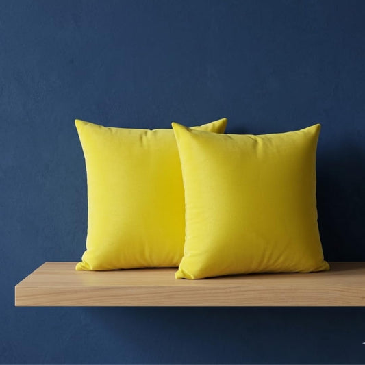 Yellow Cushion Cover Set of 2