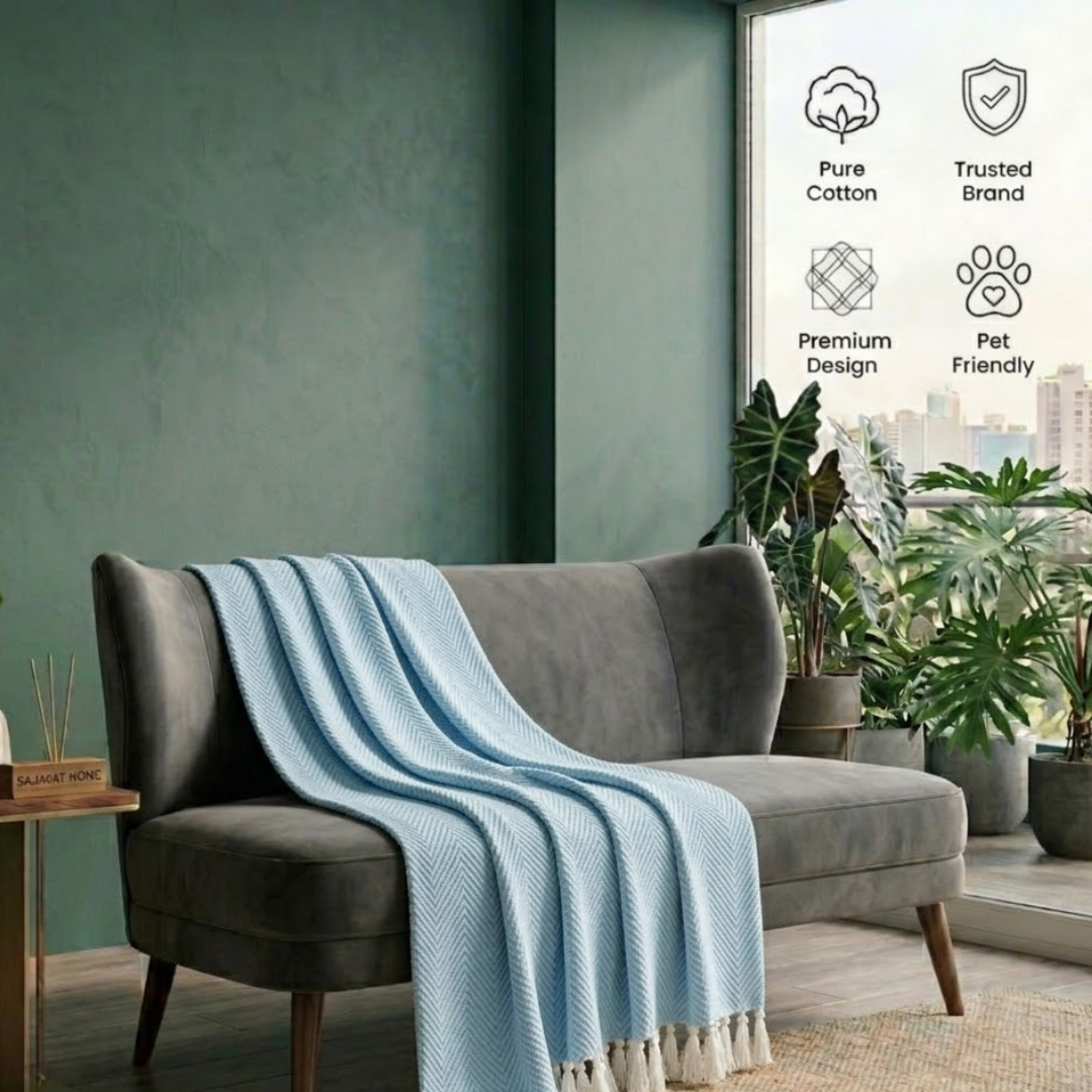 Sky Blue Throw