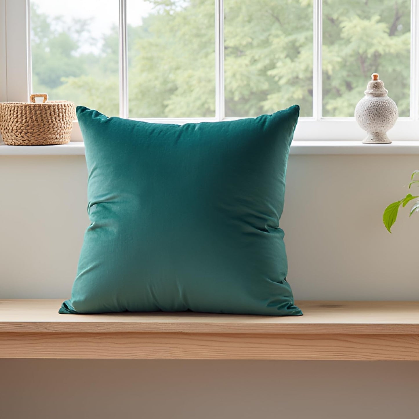 Green Velvet Cushion Cover 18"x18"