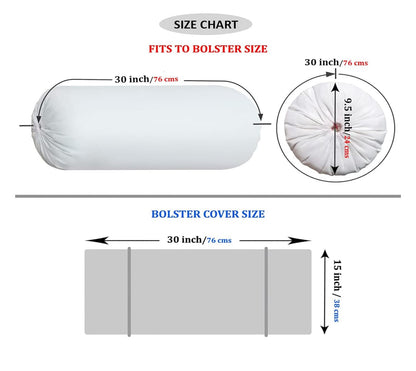 Pure Cotton Bolster Cover – Red Multi | 15x30 Inches (38x76 cm)