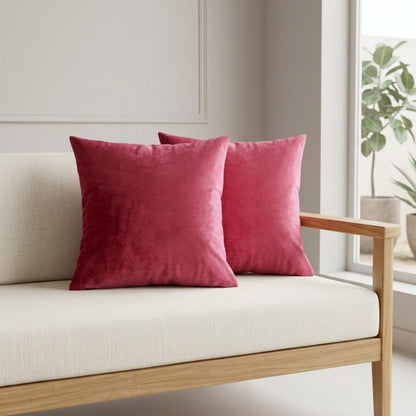 Dark Pink Cushion Cover Set of 2