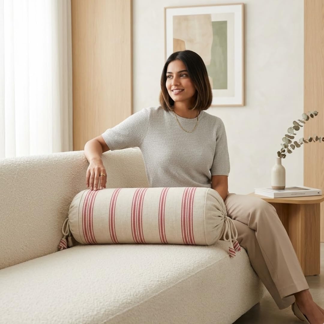 Red Multi Bolster Cover