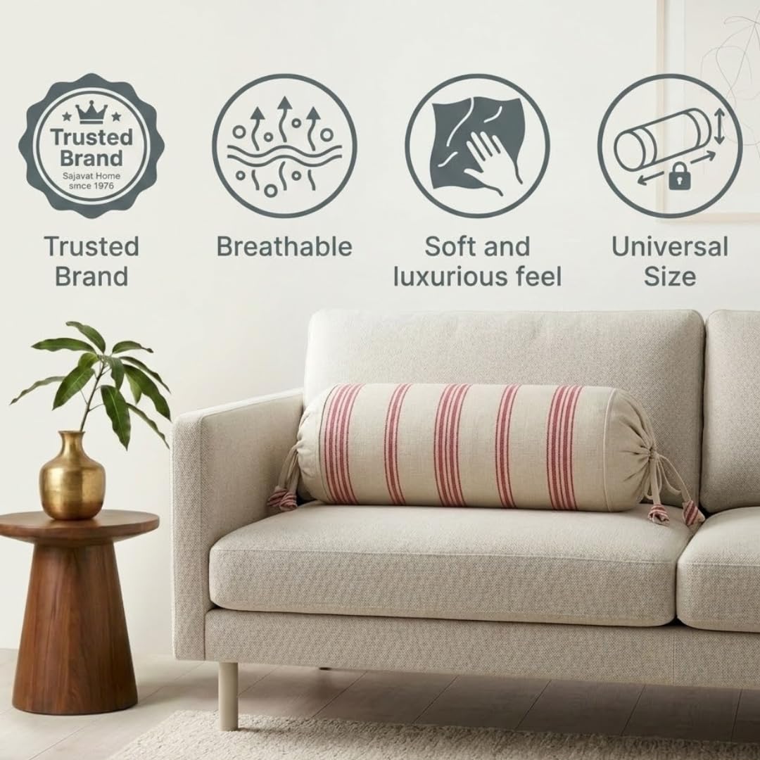 Red Multi Bolster Cover