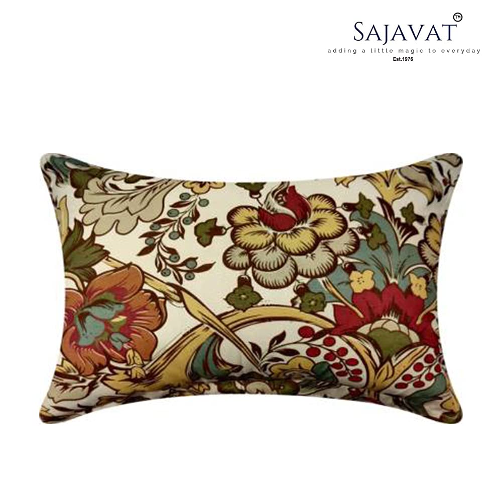 multicolor floral patterned cushion cover 