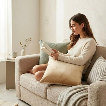Light Orange Cushion Cover Set of 2