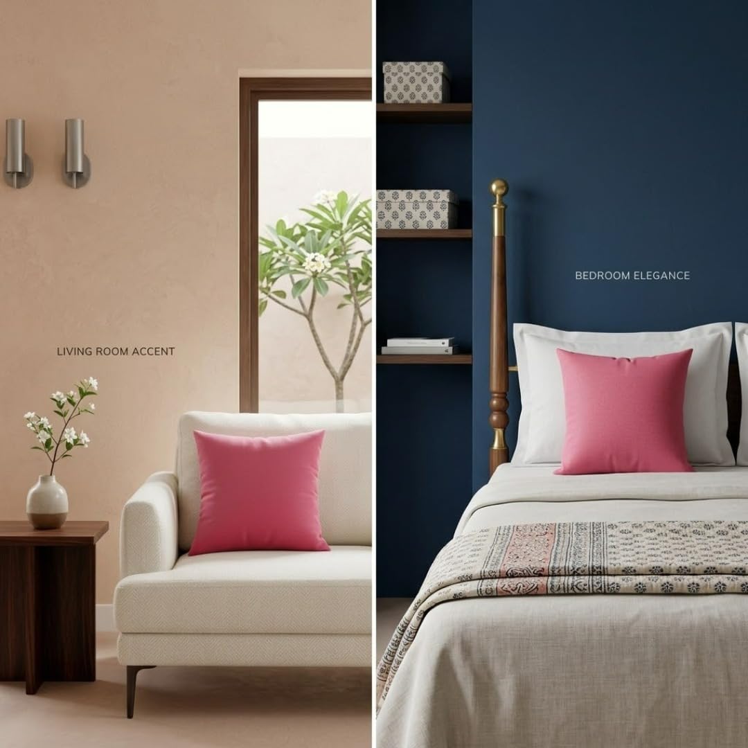 Dark Pink Cushion Cover Set of 2