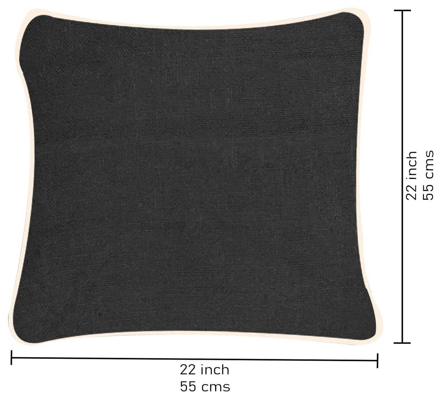 Charcoal Black Cushion Cover 22"x22"
