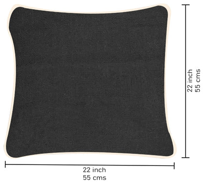 Charcoal Black Cushion Cover 22"x22"