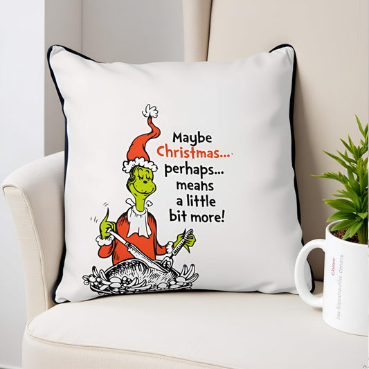 Printed White Cushion Cover 16"x16"