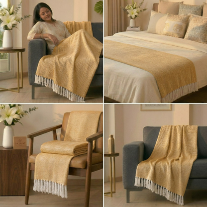 Yellow Zig zag  Throw