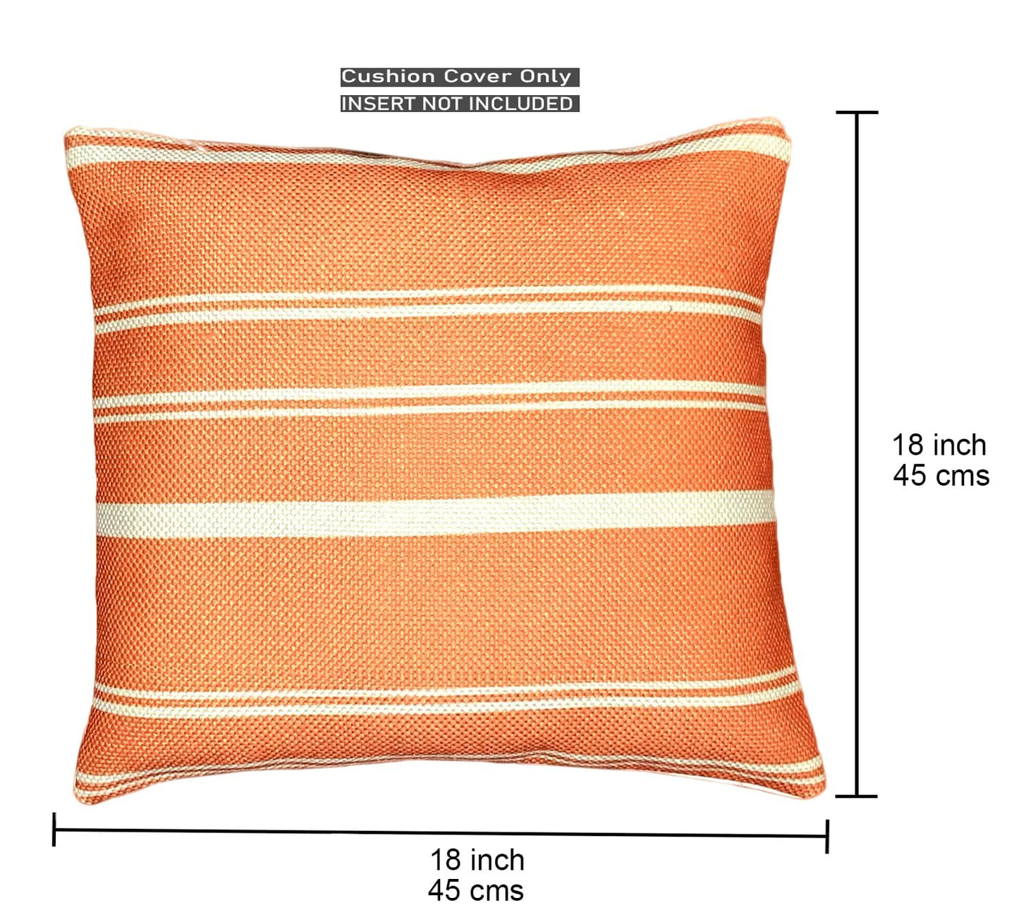 Peach & White Cushion Cover 18"x18"