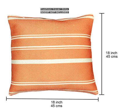 Peach & White Cushion Cover 18"x18"