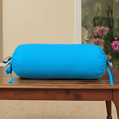 Sky Blue Cotton Bolster Cover