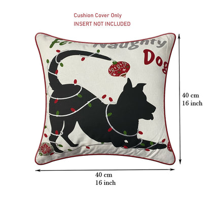 Printed White Cushion Cover 16"x16"