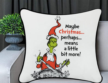 Printed White Cushion Cover 16"x16" (Pack of 2)