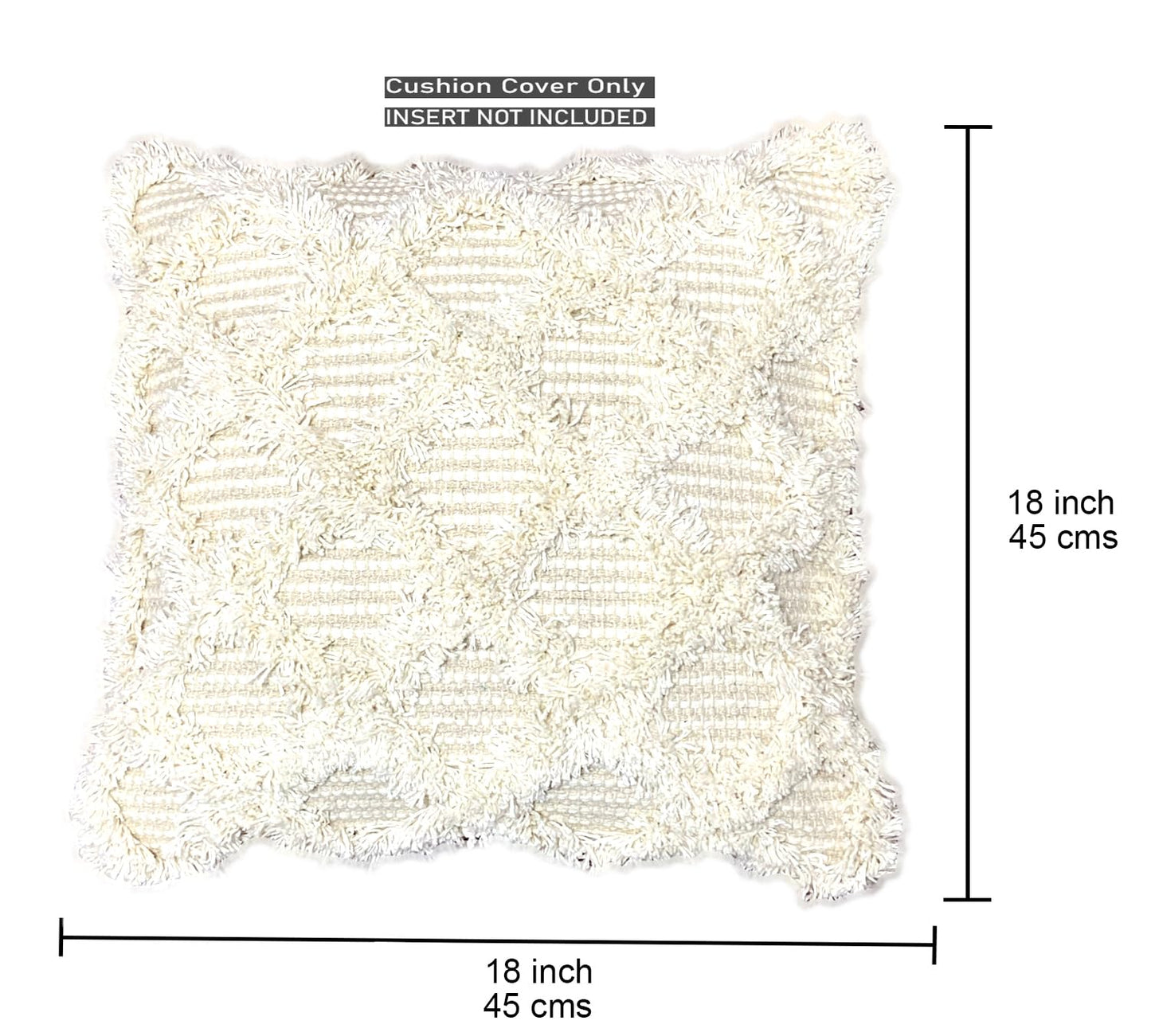 Pure Cotton Beige Sofa Throw & Cushion Cover