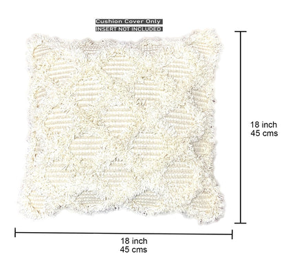 Pure Cotton Beige Sofa Throw & Cushion Cover