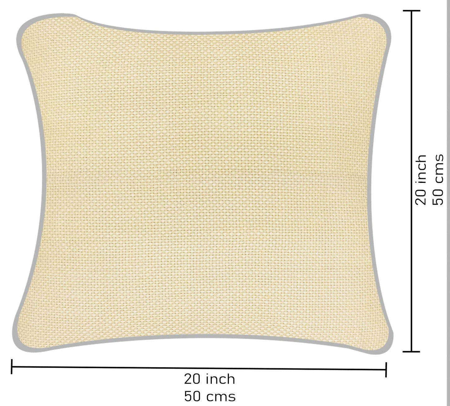 Cream Cushion Cover 20"x20"