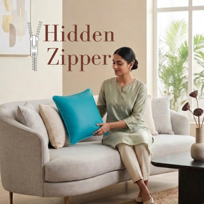 Cyan BlueCushion Cover