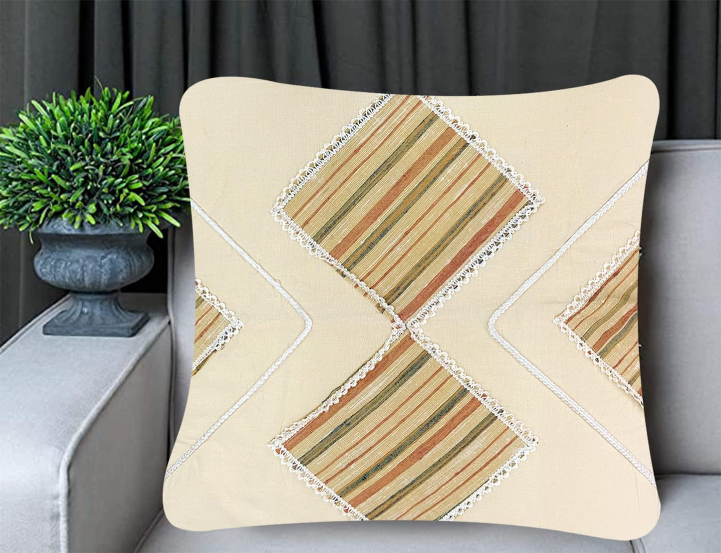 Ivory Multi Cushion Cover 24"x24"