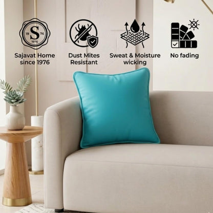 Cyan Blue Cushion Covers Set of 2
