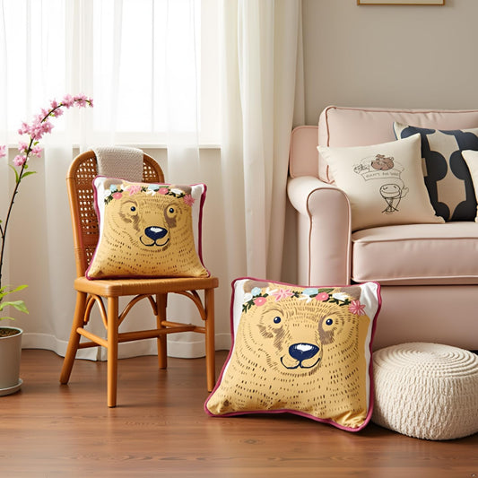 Printed Cushion Covers 12"x12" (Pack of 2)