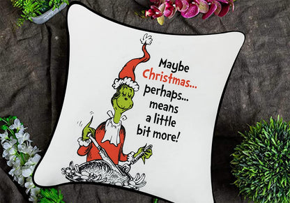 Printed White Cushion Cover 16"x16" (Pack of 2)