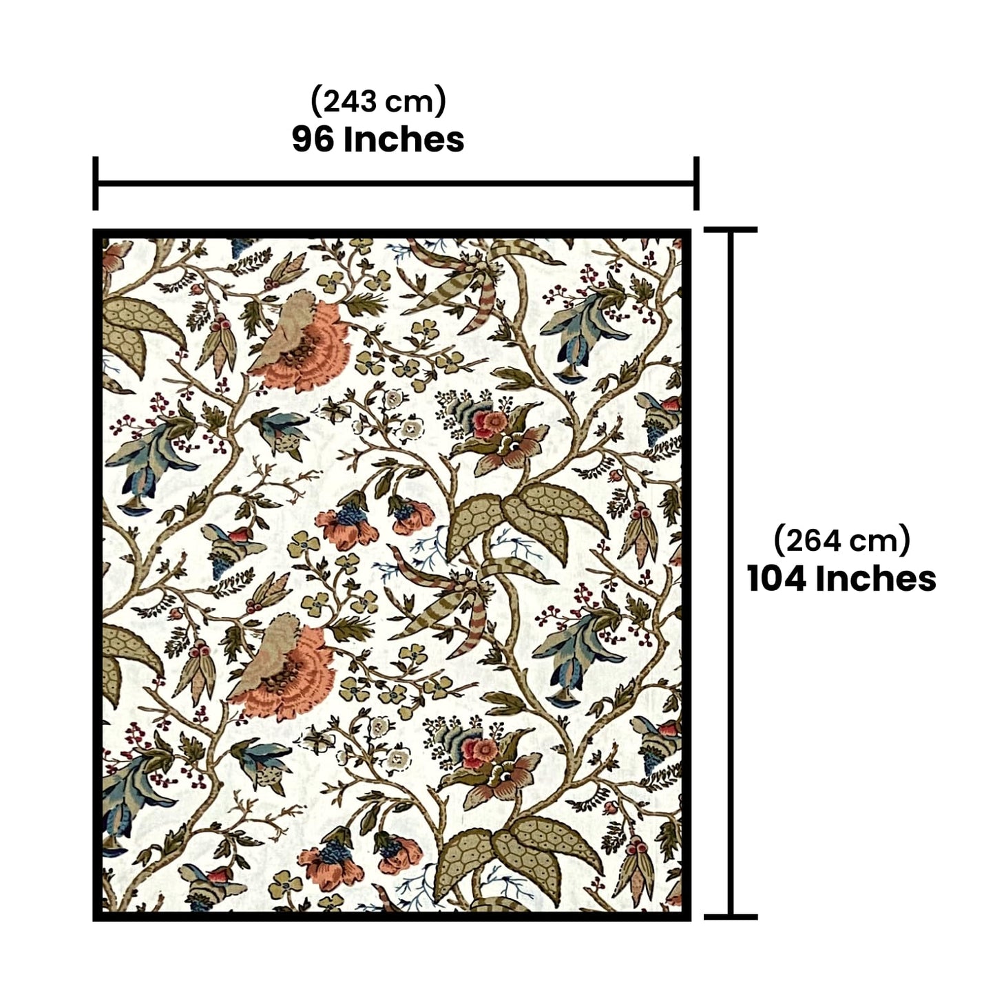 Flamingo Floral Cotton Bedsheet