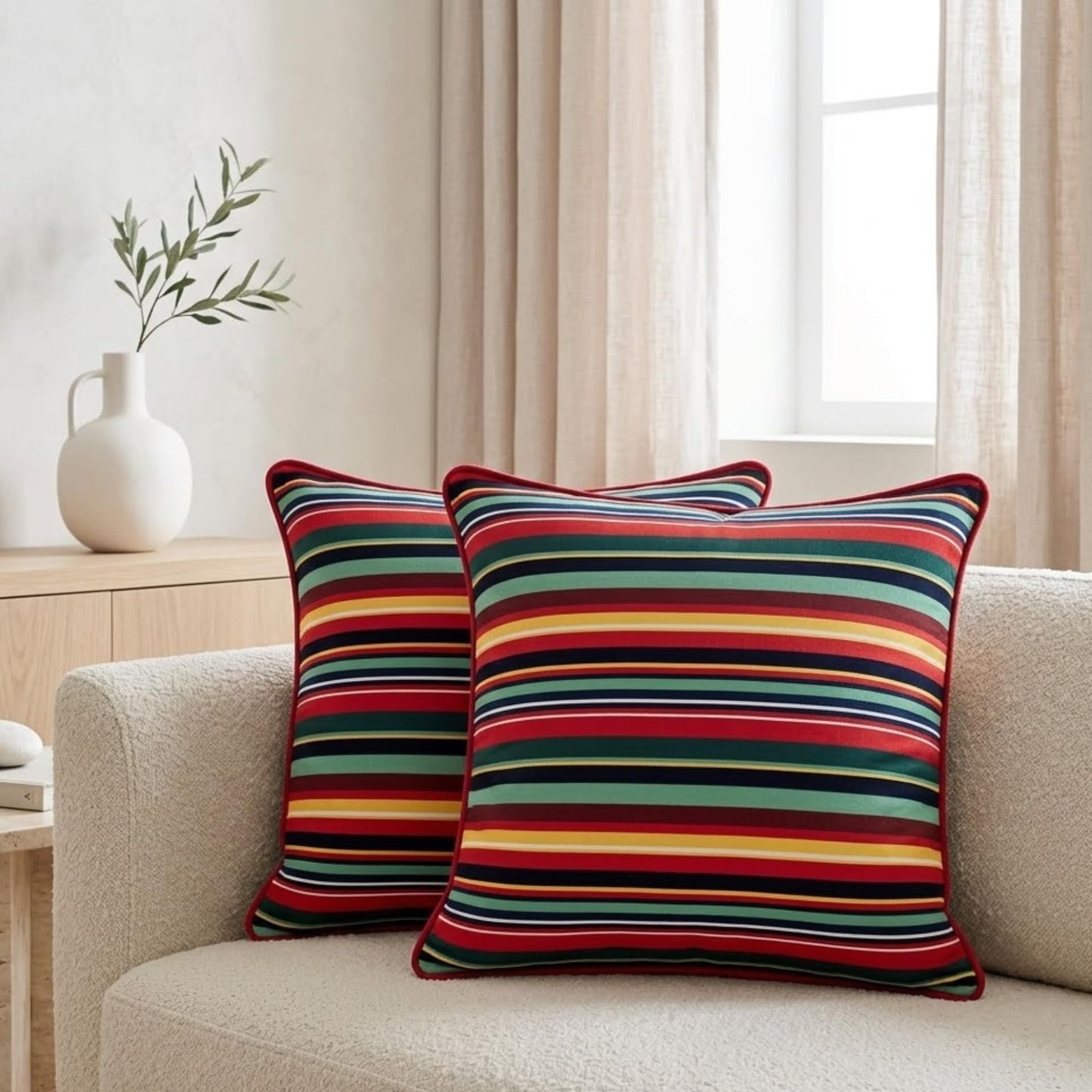 Ruby Red Cushion Cover Set of 2