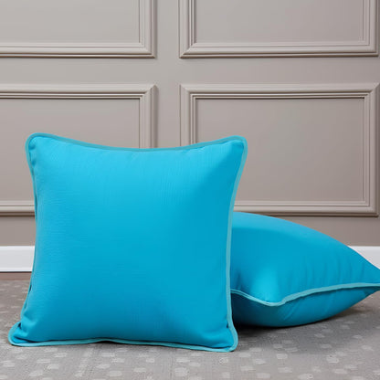 Cyan Blue Cushion Covers Set of 2