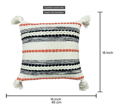 Pure Cotton Beige Multi Throw & 2 Cushion Covers