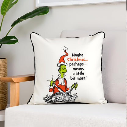 Printed White Cushion Cover 16"x16"