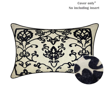 Black & Beige Cushion Cover 21"x27"