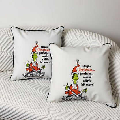 Printed White Cushion Cover 16"x16"